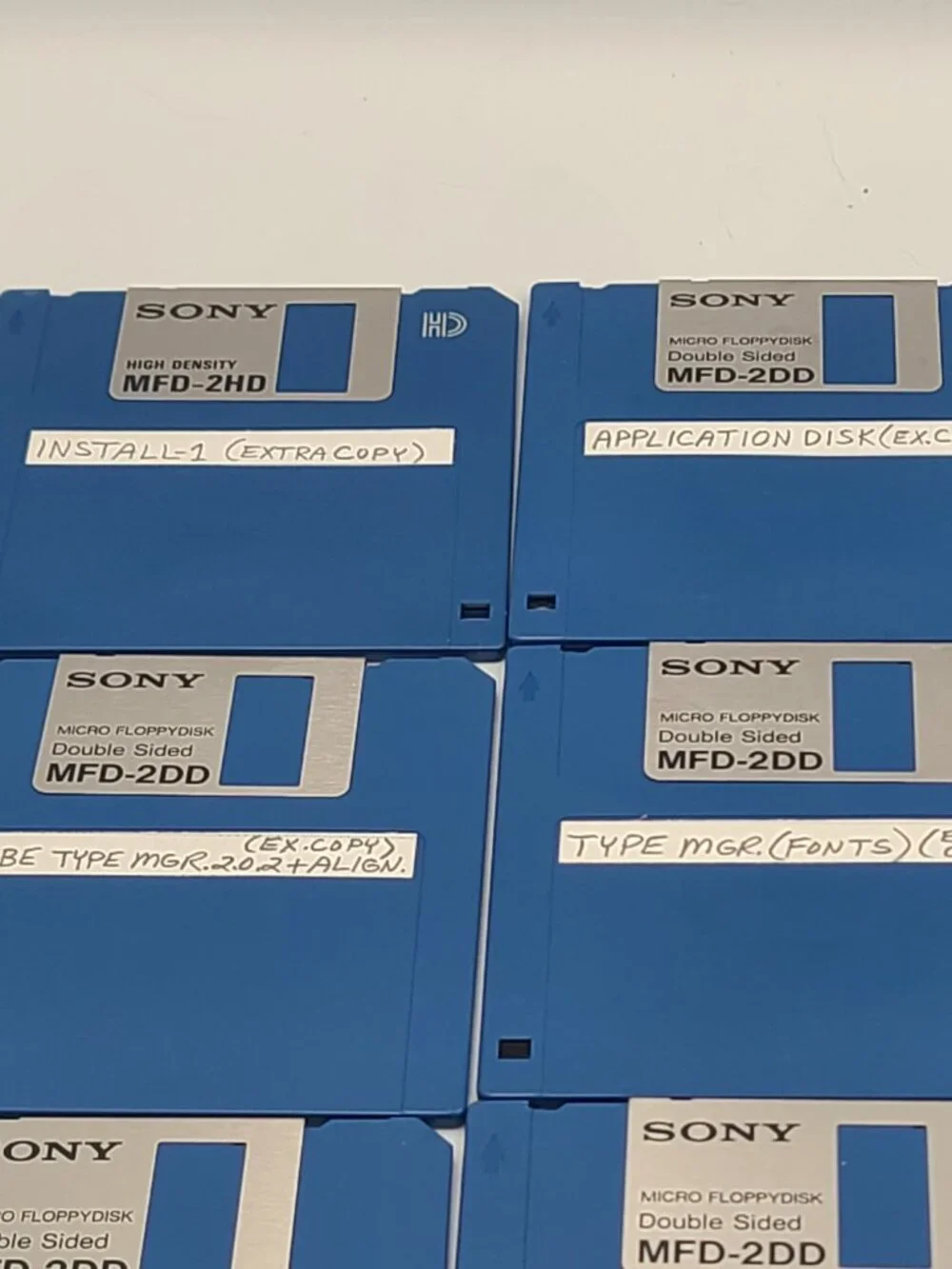 Lot of 22 Sony 3.5” Floppy Micro Floppydisk Double Sided 6 MFD-2HD 16 MFD-2DD